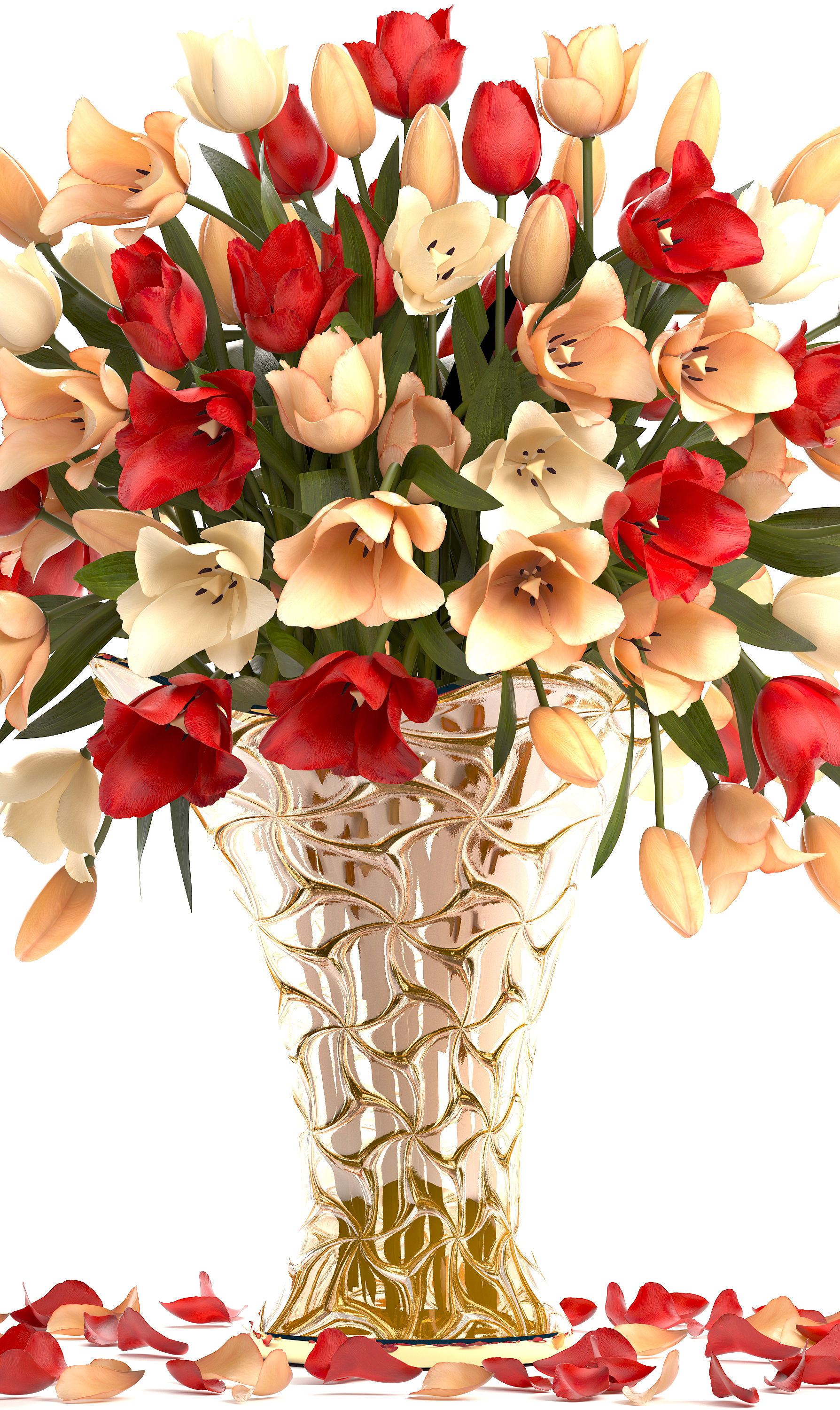 Collection of bouquets of tulips 3D model_17