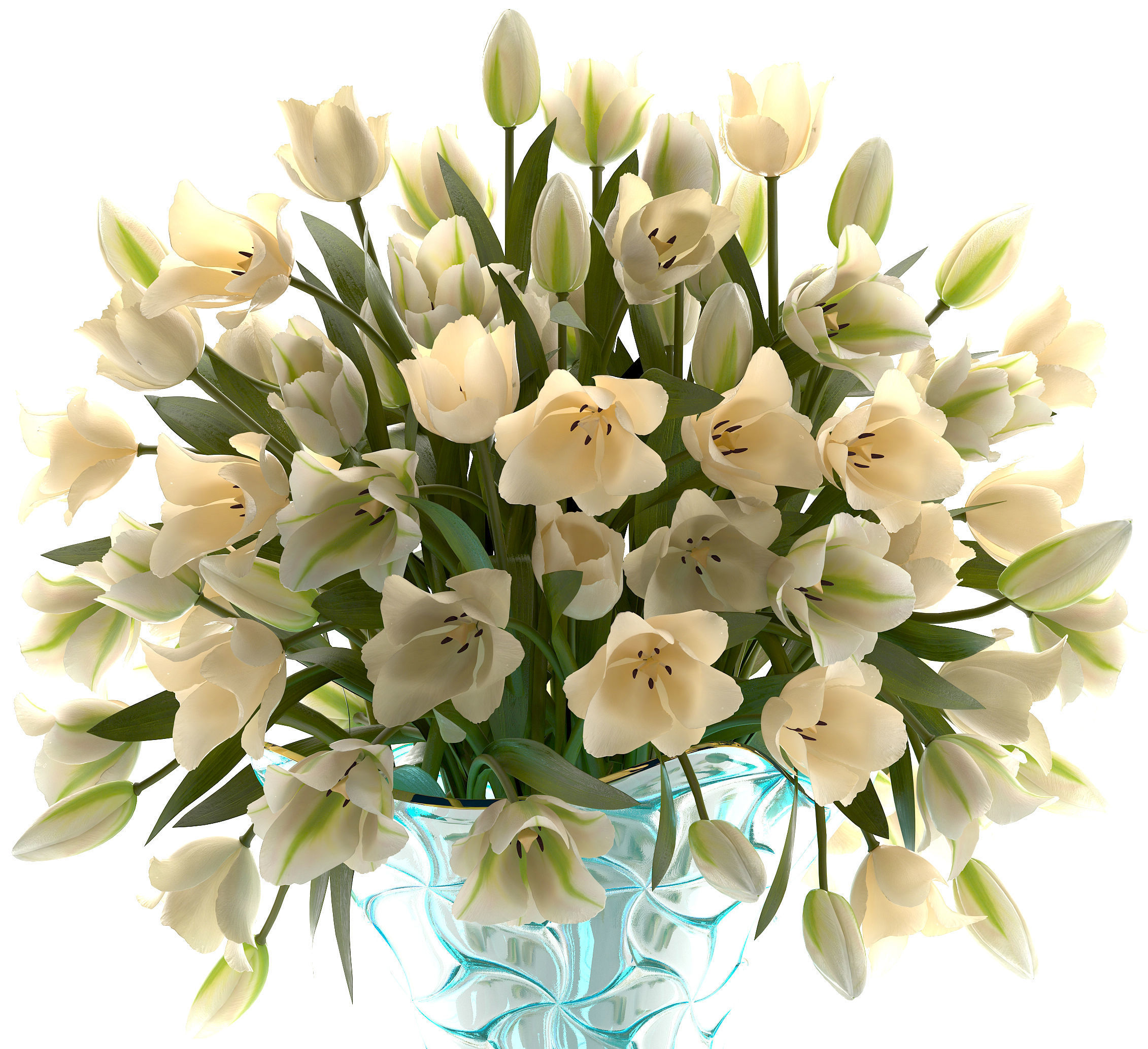 Collection of bouquets of tulips 3D model_33