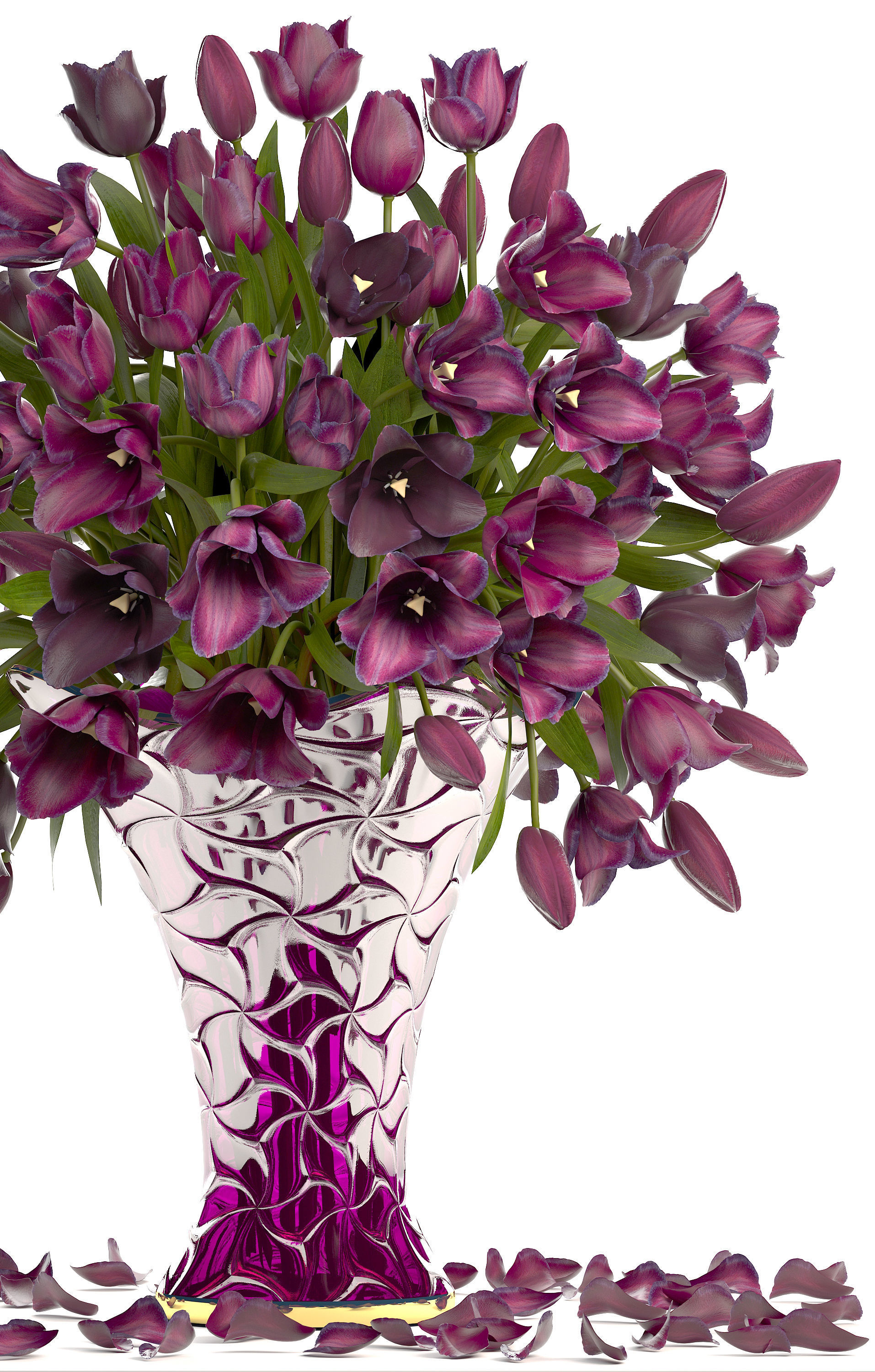 Collection of bouquets of tulips 3D model_24