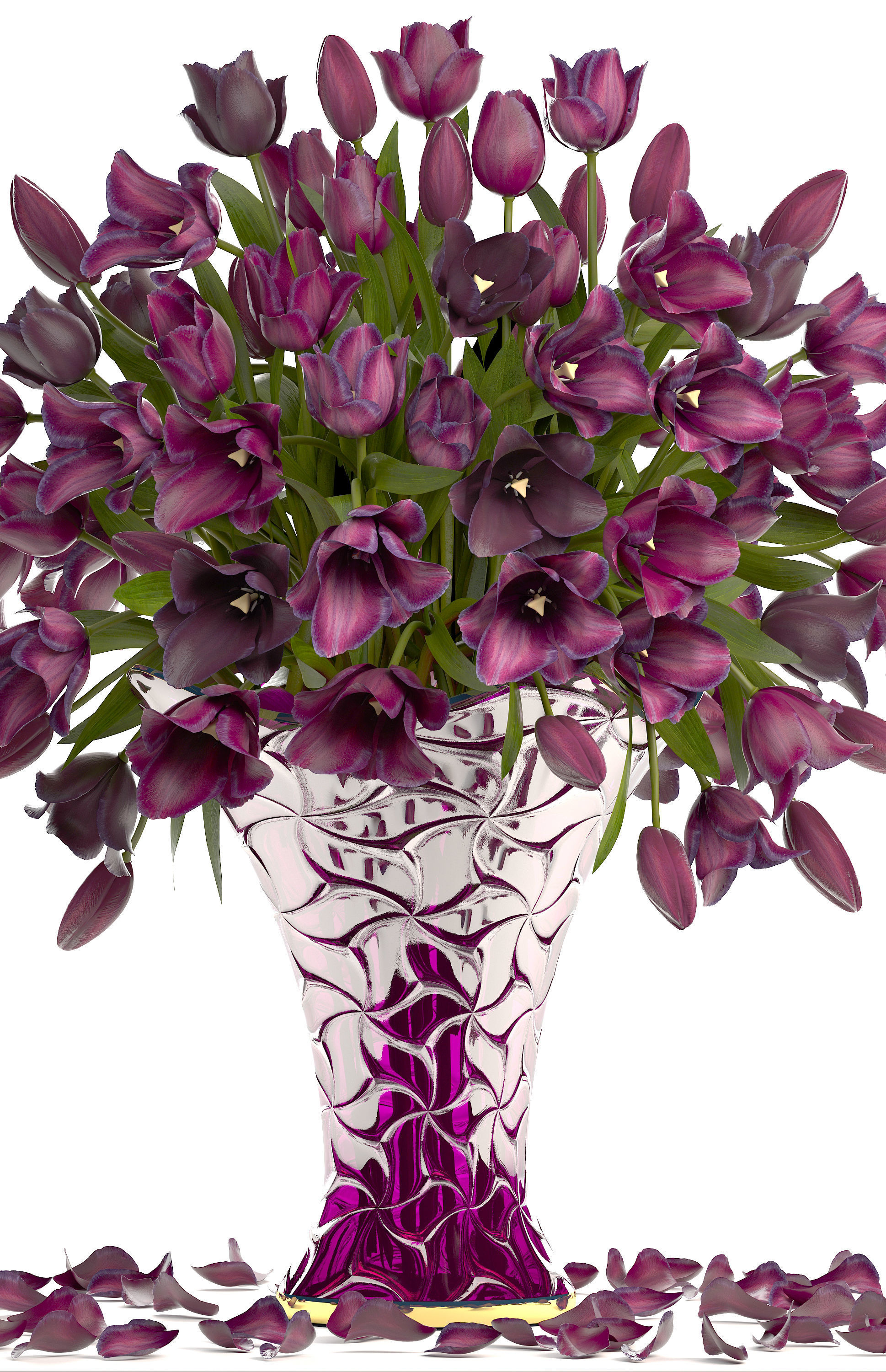 Collection of bouquets of tulips 3D model_32