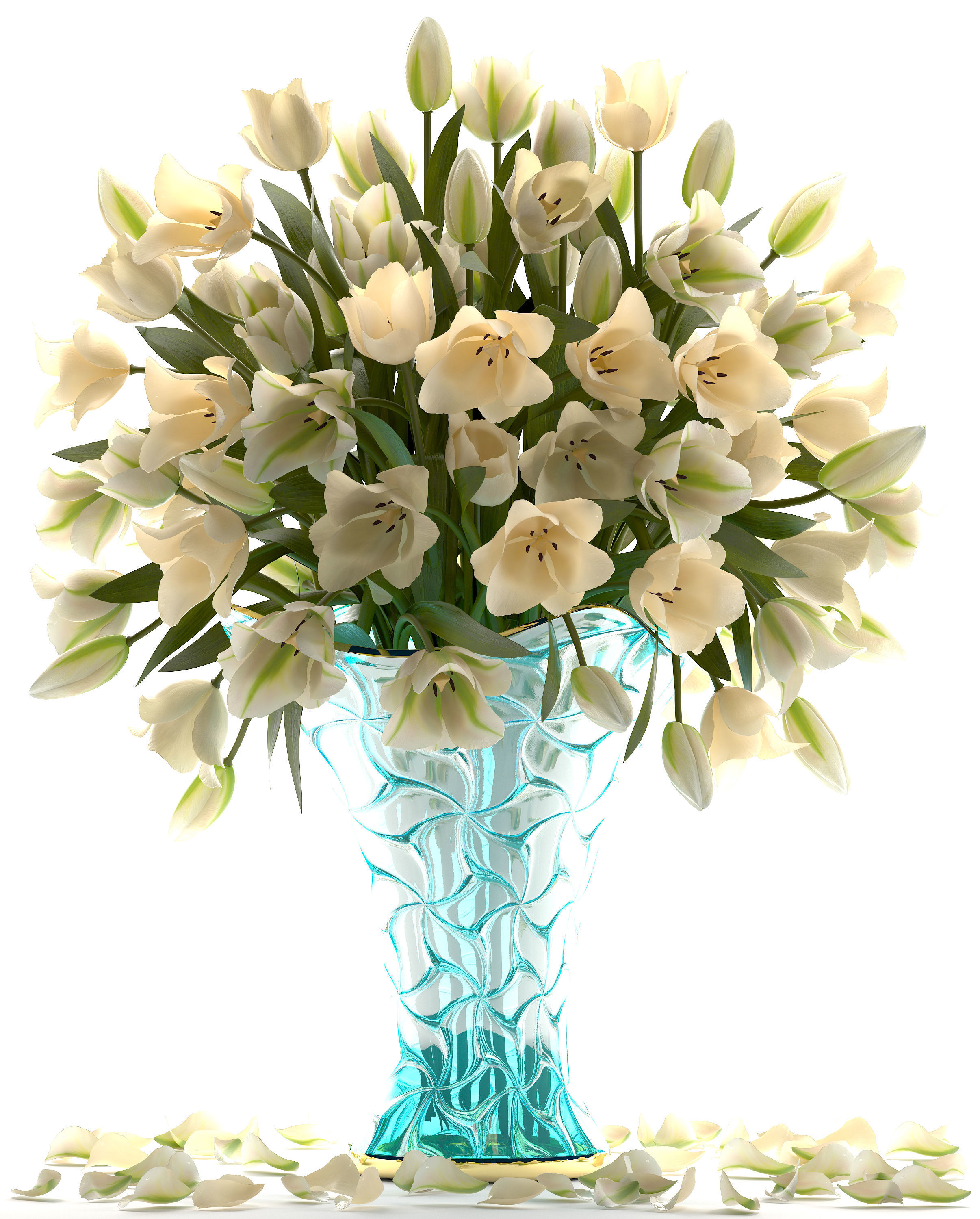 Collection of bouquets of tulips 3D model_31