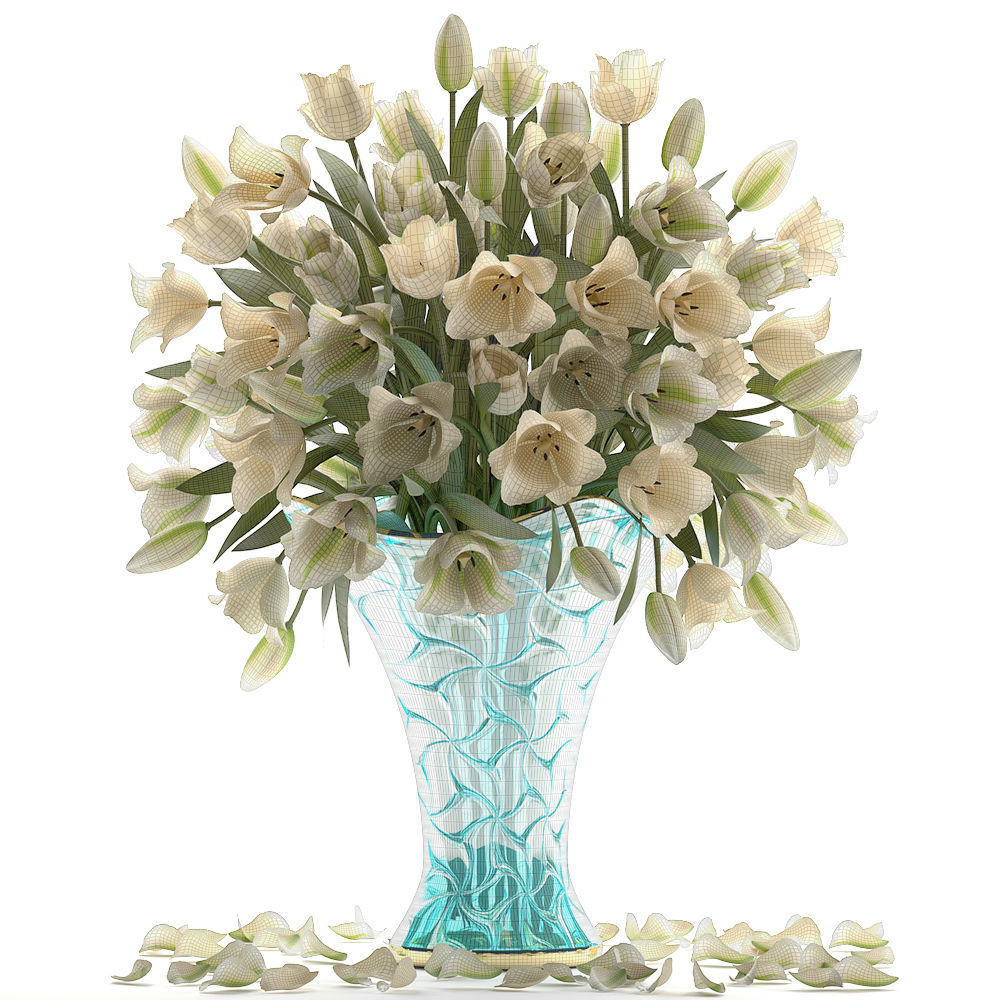 Collection of bouquets of tulips 3D model_35