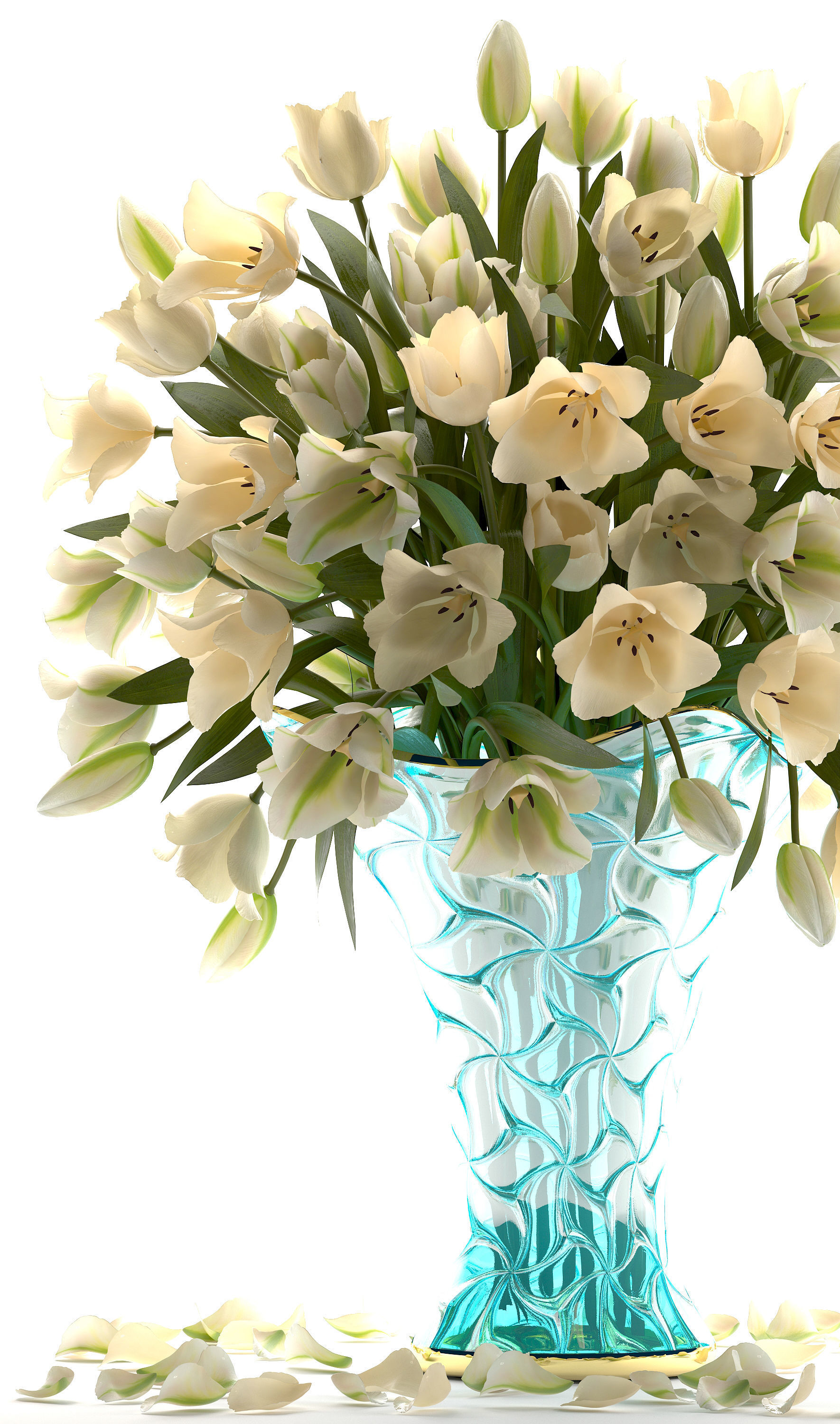 Collection of bouquets of tulips 3D model_30