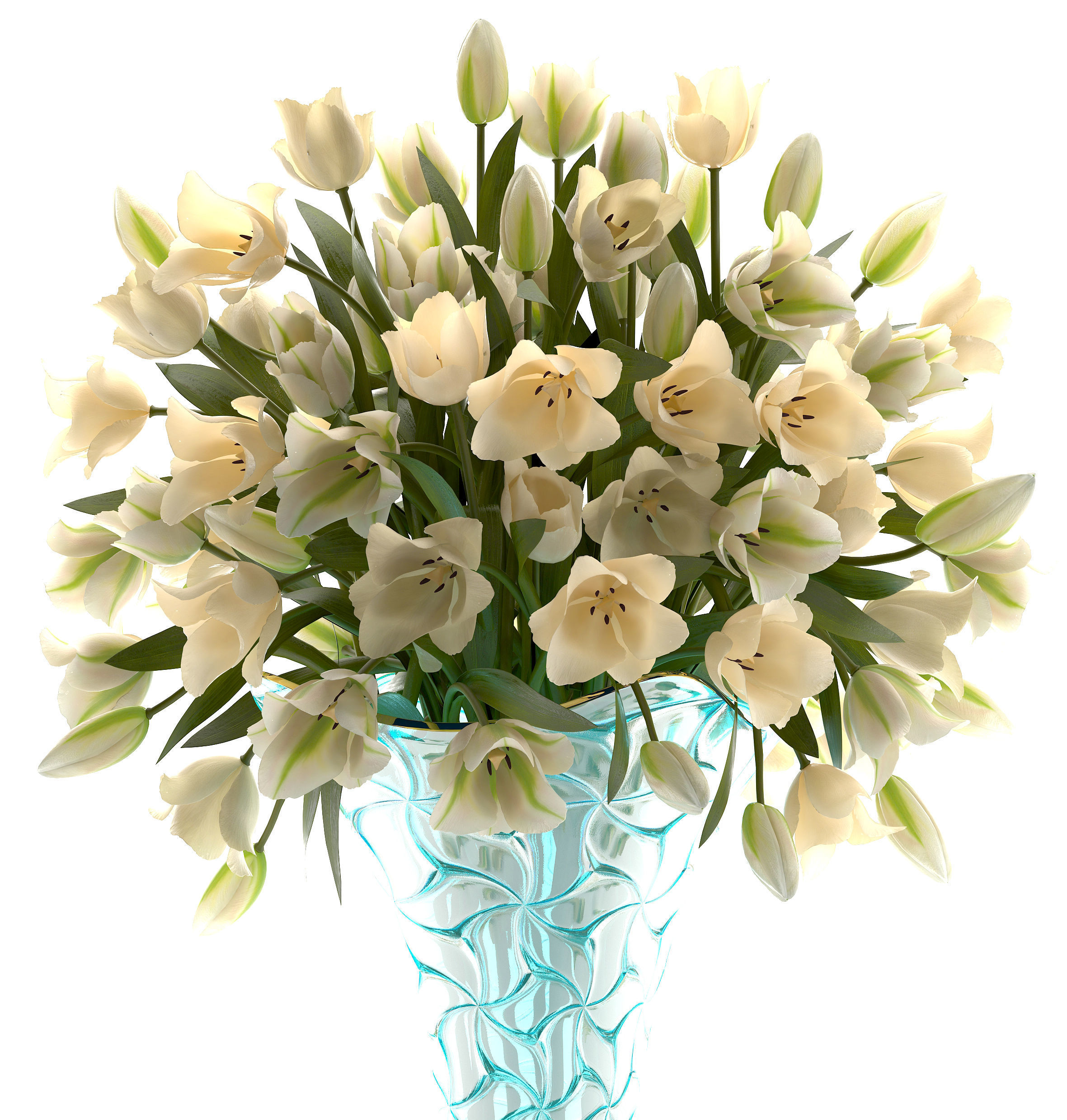 Collection of bouquets of tulips 3D model_39