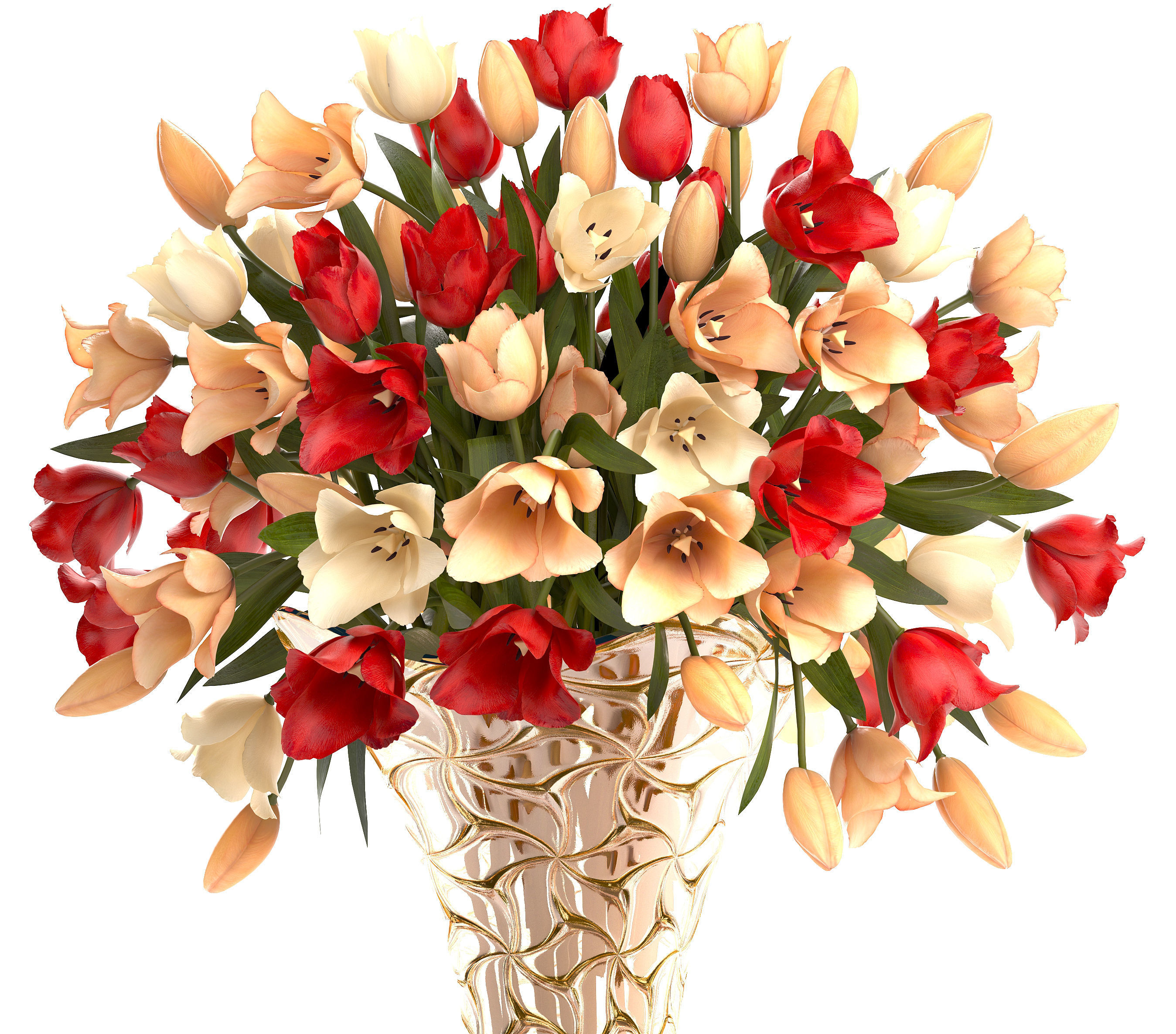 Collection of bouquets of tulips 3D model_19