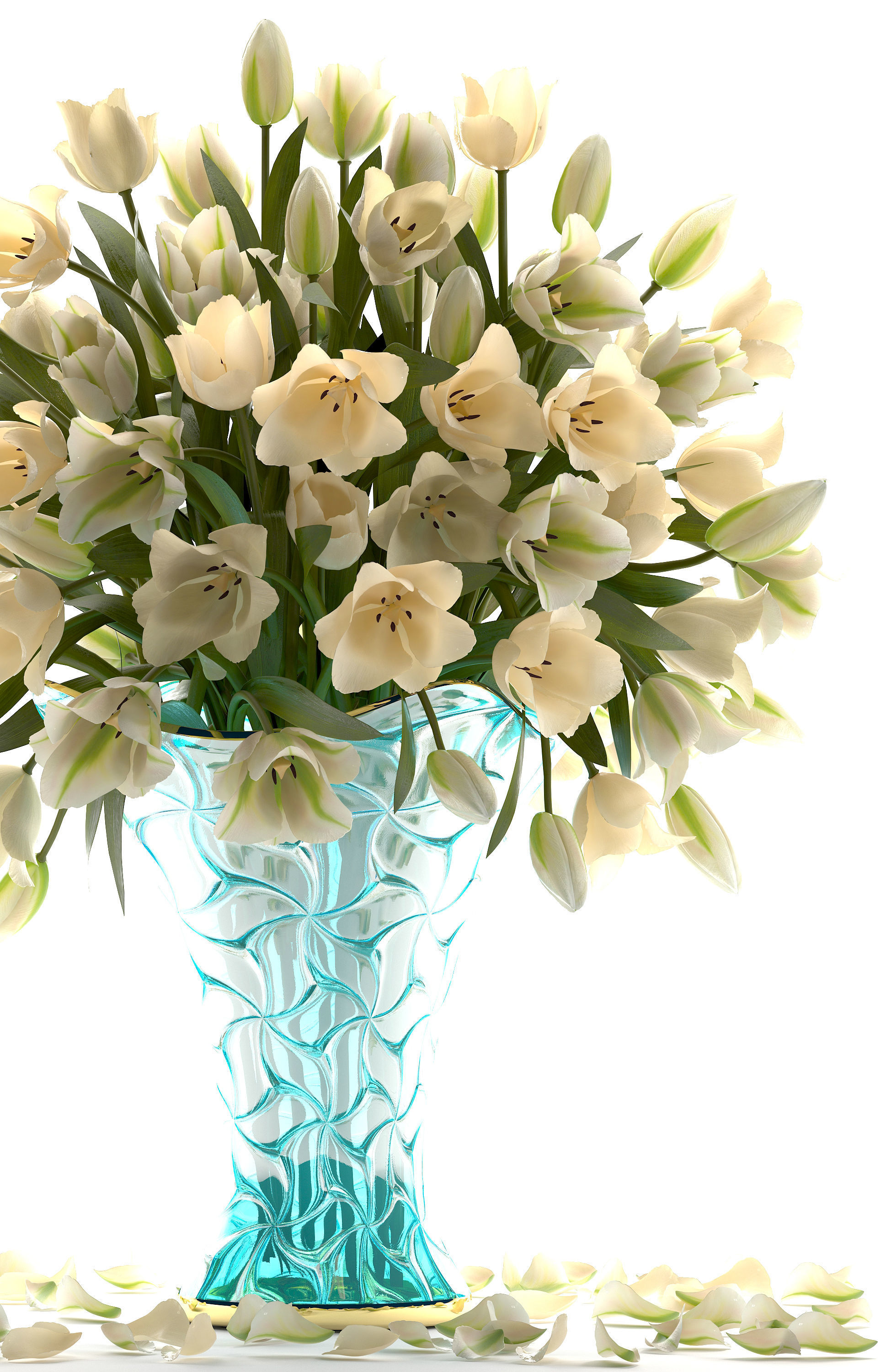 Collection of bouquets of tulips 3D model_40