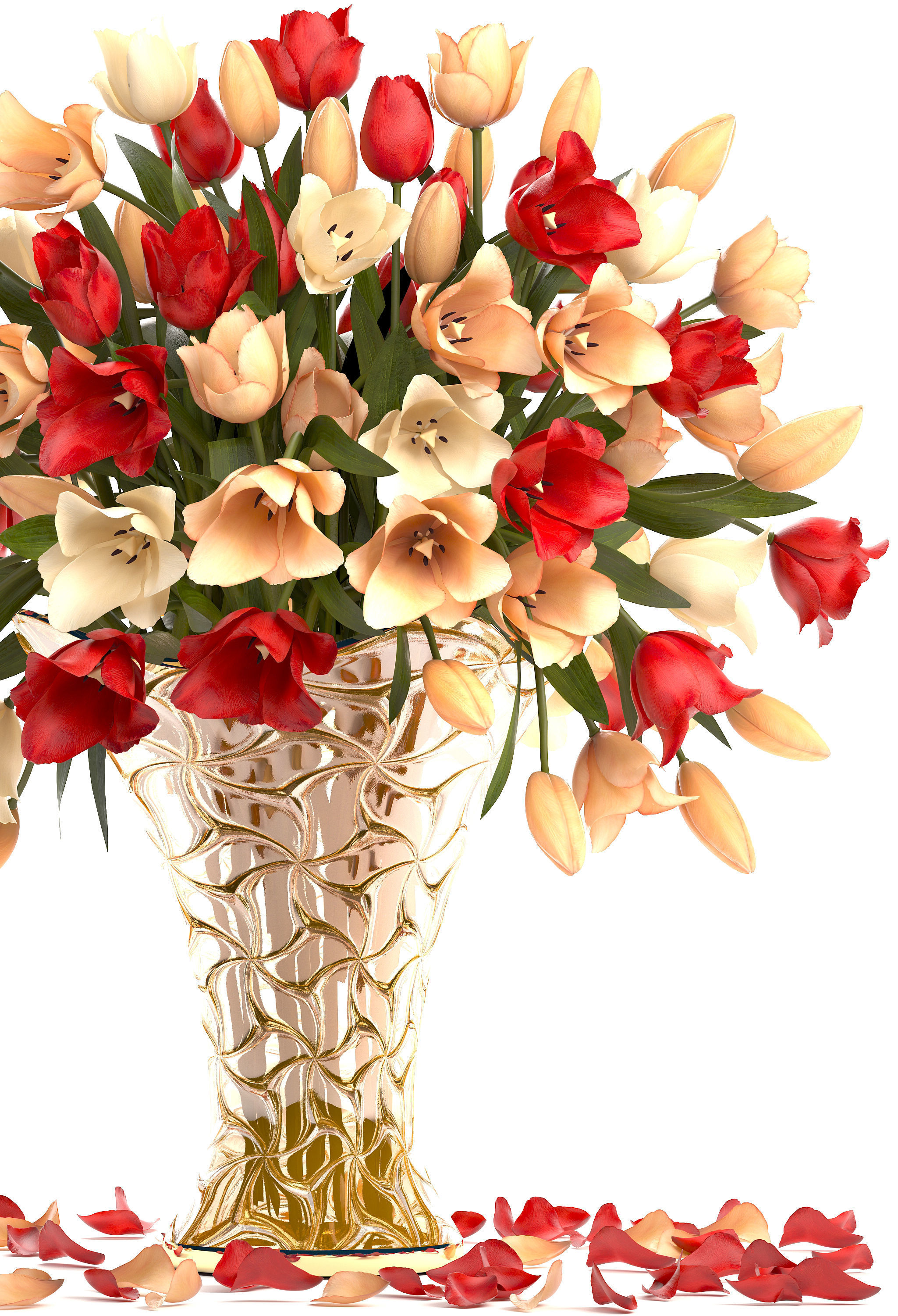 Collection of bouquets of tulips 3D model_13