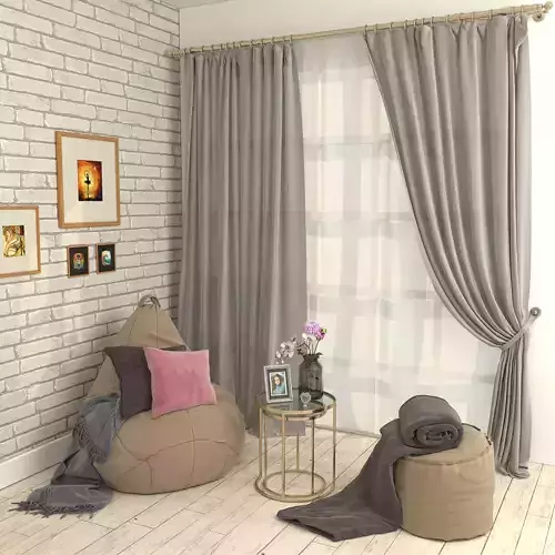 Cozy Room Corner with Beanbag