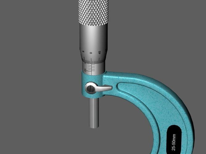 autocad printing space model not 25 free  Micrometer 50mm Model 3D .dwg  CGTrader.com