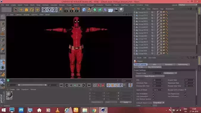 Deadpool Model Rigged