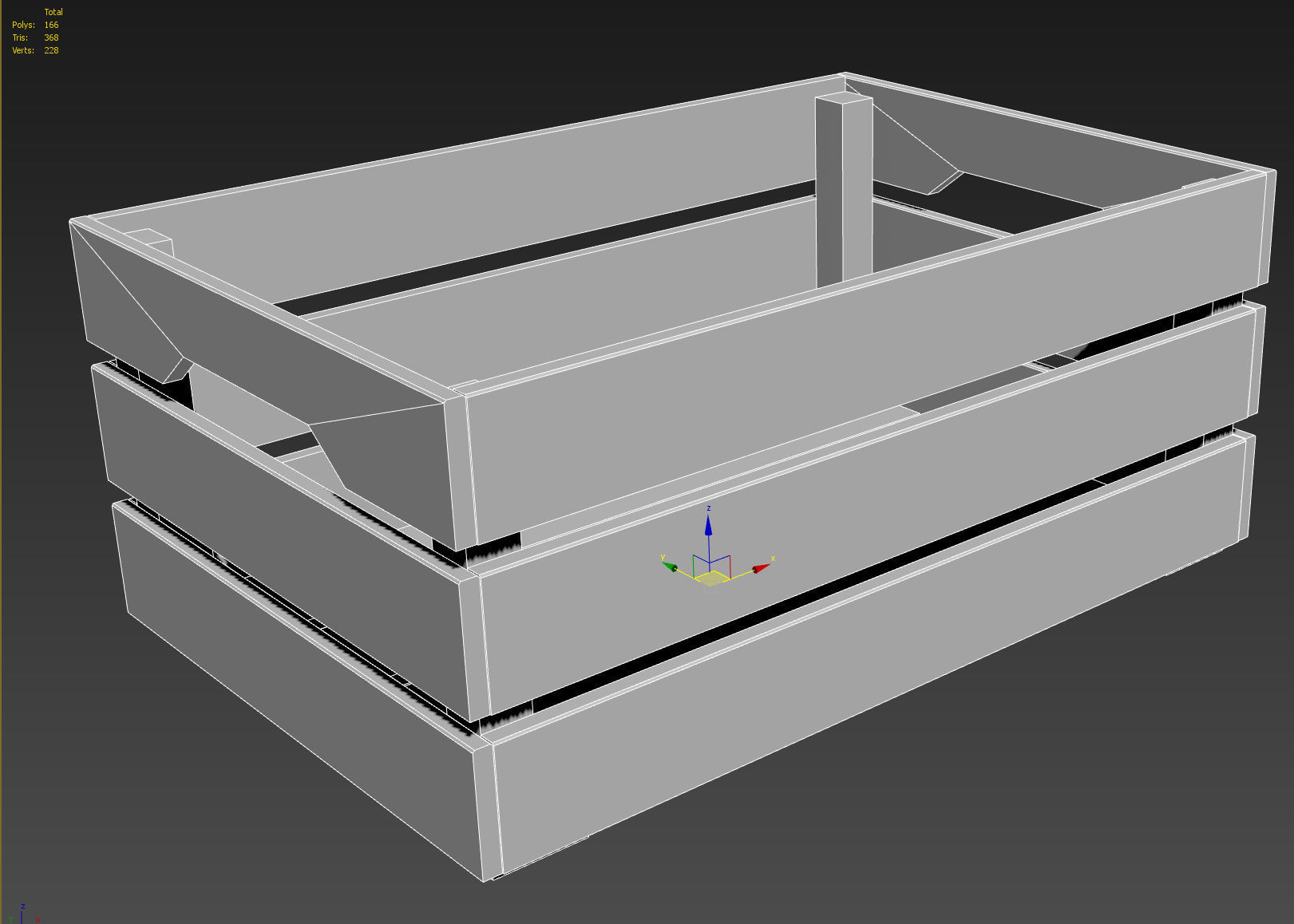 wooden box - PBR Game-Ready Low-poly 3D model_9