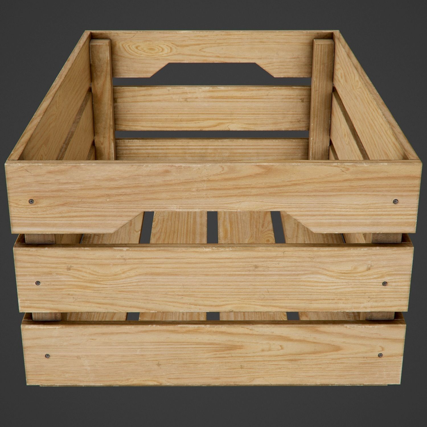 wooden box - PBR Game-Ready Low-poly 3D model_6
