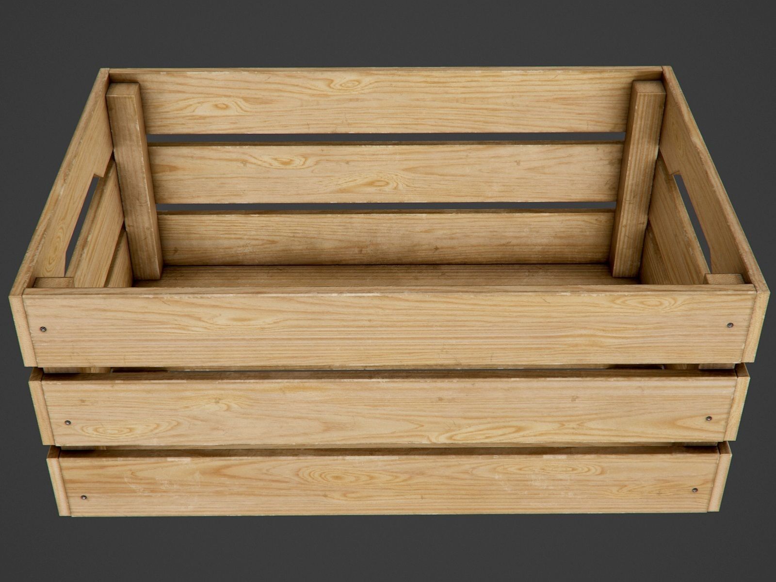 wooden box - PBR Game-Ready Low-poly 3D model_5