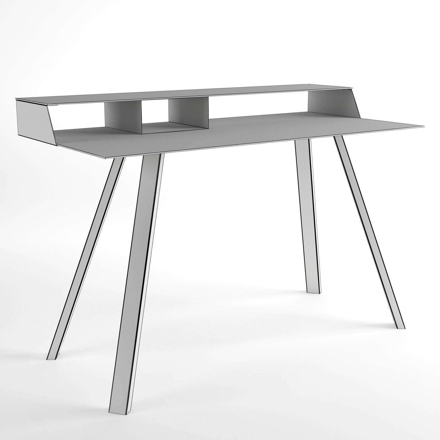 Jahnke Schreibtisch Smart Work Low-poly 3D model_2