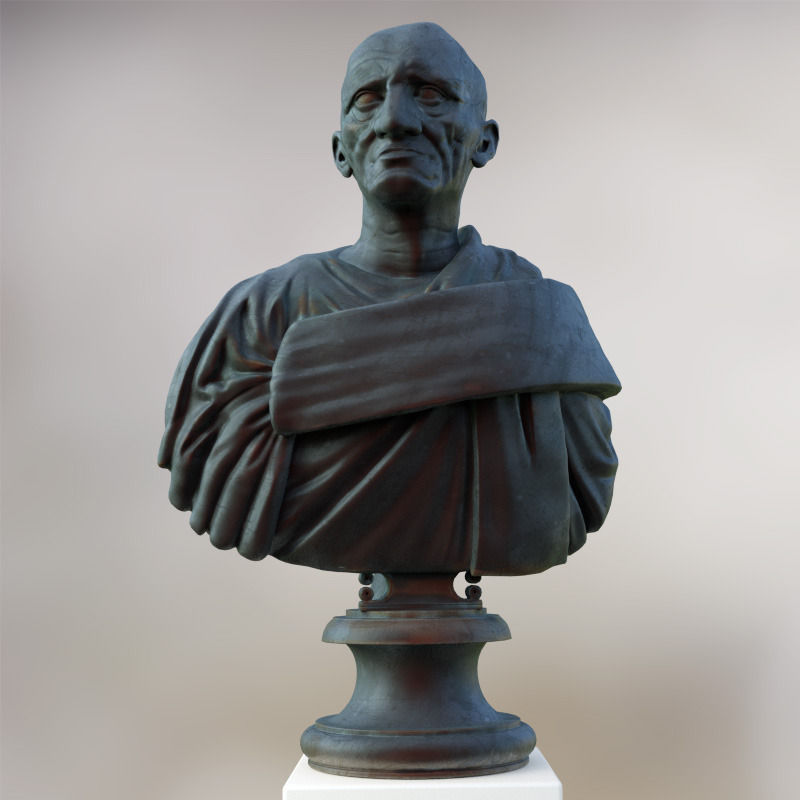 Marcus Porcius Cato the Censor bust 3D model_7