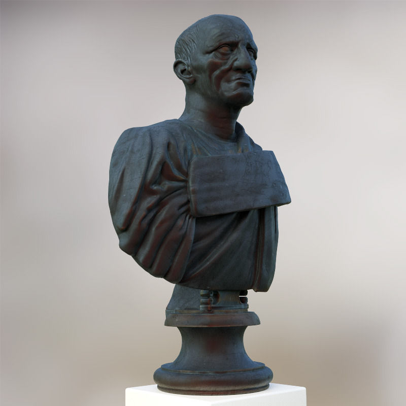 Marcus Porcius Cato the Censor bust 3D model_11