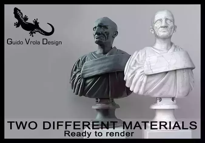 Marcus Porcius Cato the Censor bust 3D model