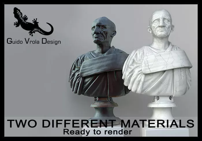 Marcus Porcius Cato the Censor bust 3D model_0