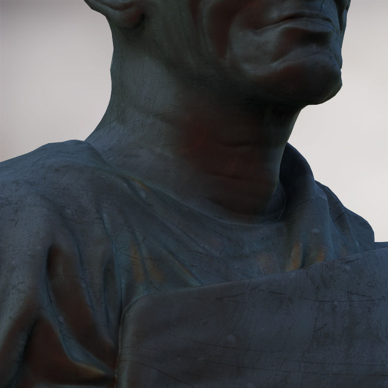 Marcus Porcius Cato the Censor bust 3D model_12