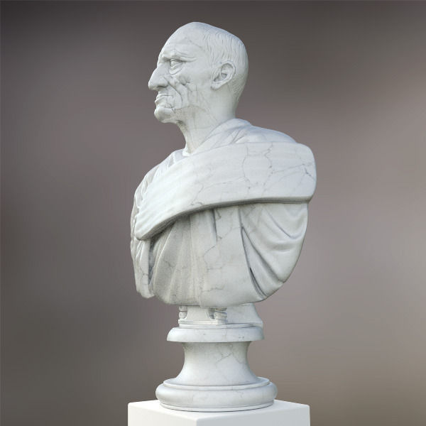 Marcus Porcius Cato the Censor bust 3D model_5