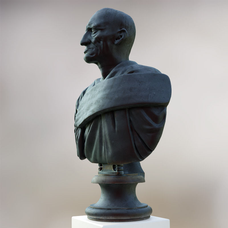 Marcus Porcius Cato the Censor bust 3D model_8