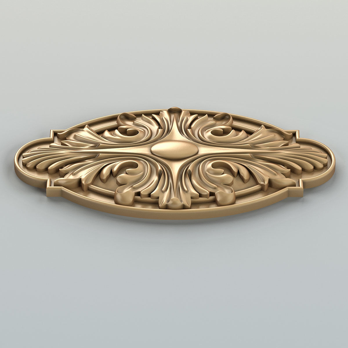 Round rosette 013 3D model_3