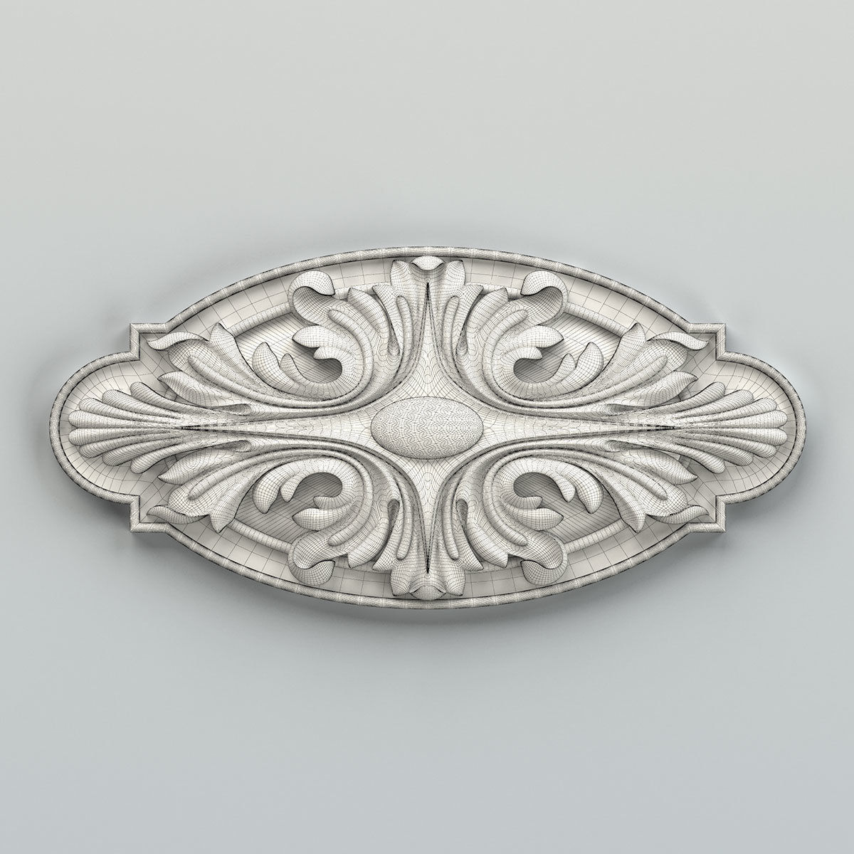 Round rosette 013 3D model_5
