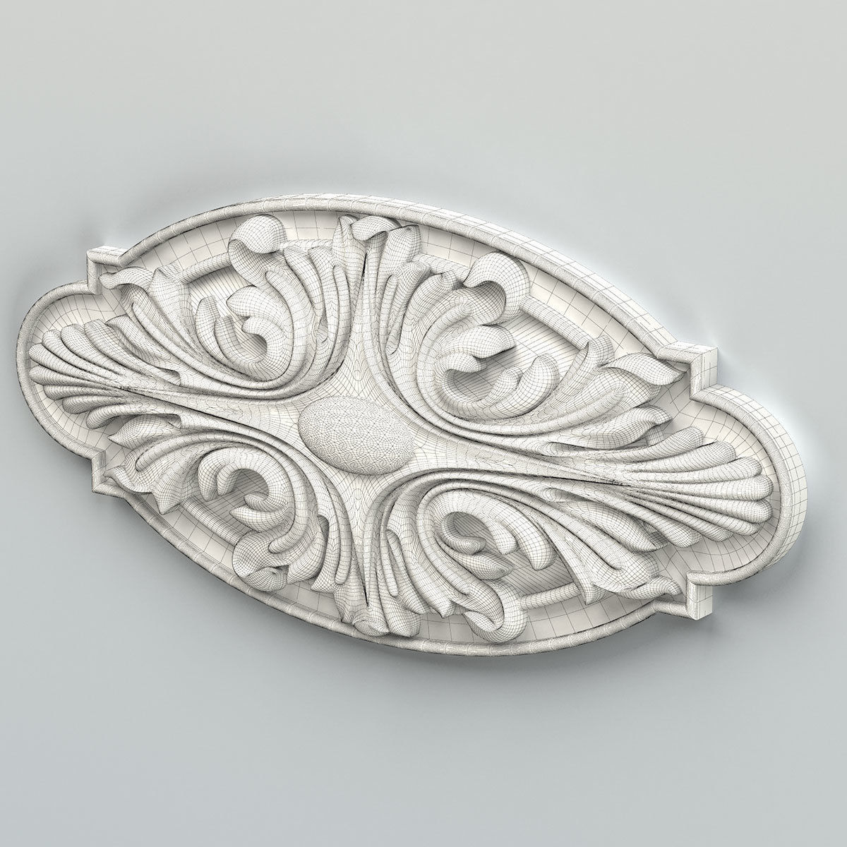 Round rosette 013 3D model_6