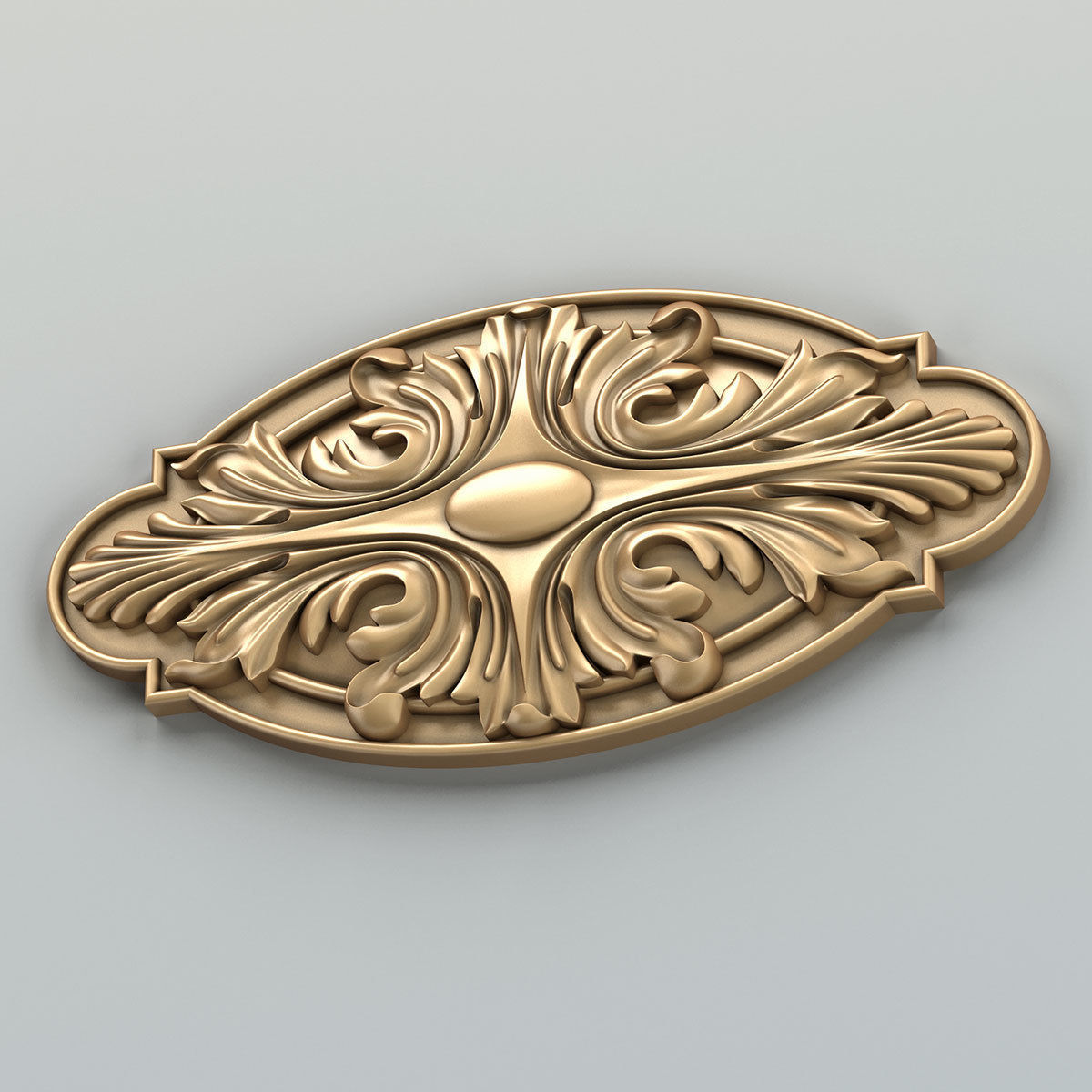 Round rosette 013 3D model_4