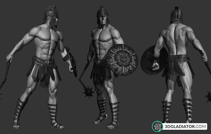 FREE 3D Gladiator Model - Part 1 Helmet Free 3D model