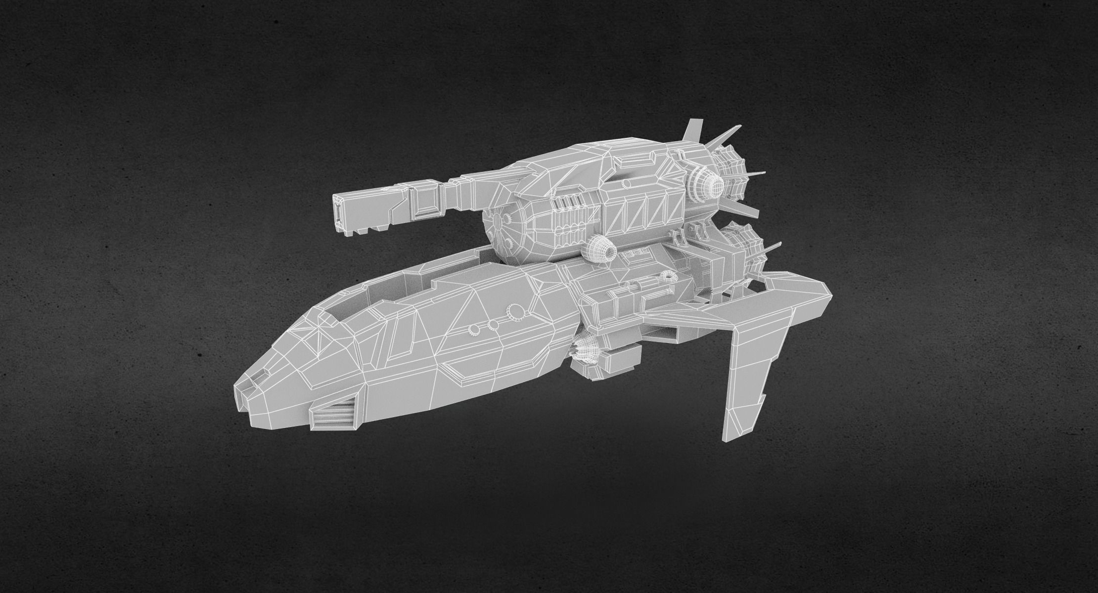 Spaceship 27zx VR PBR Low-poly 3D model_8
