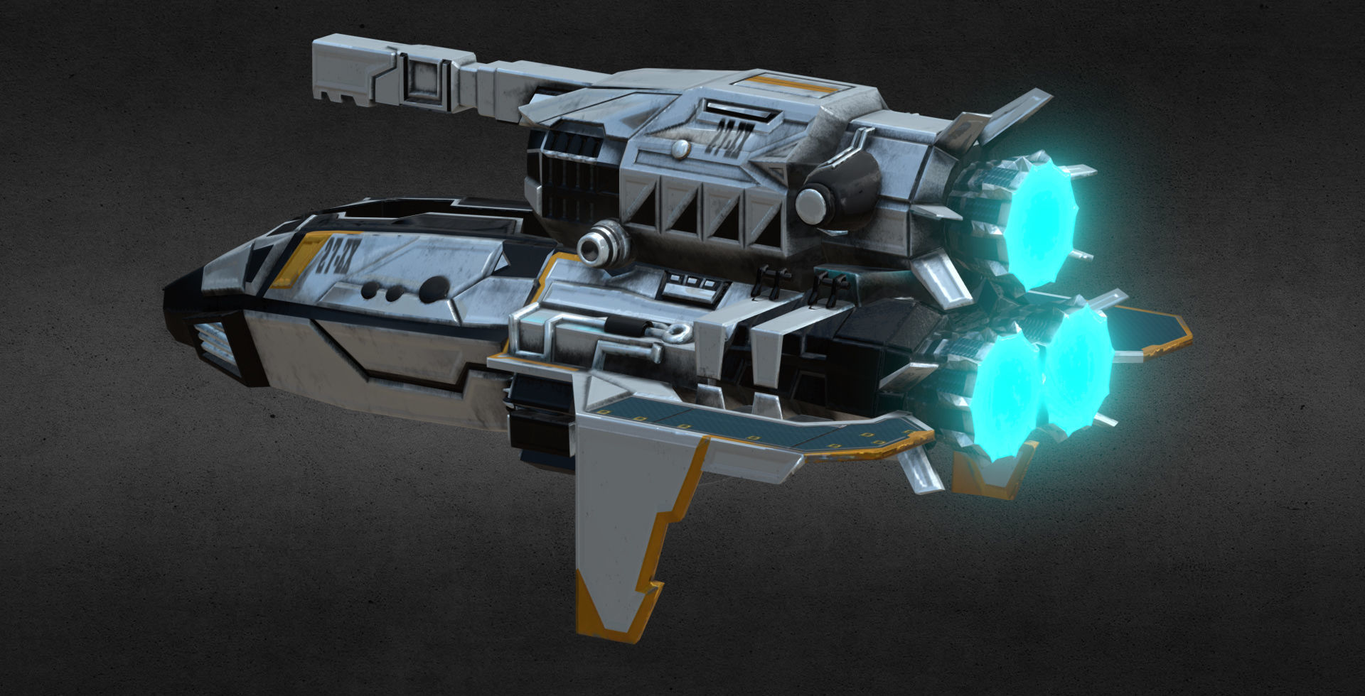 Spaceship 27zx VR PBR Low-poly 3D model_4