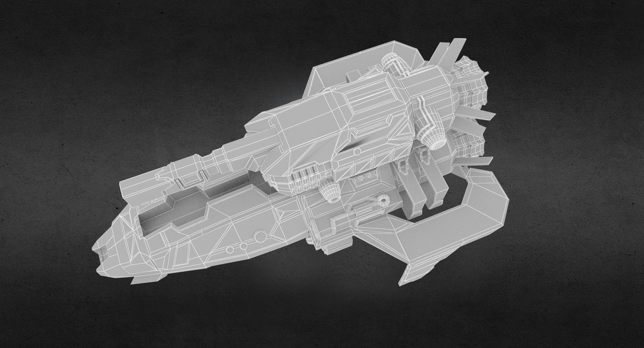 Spaceship 27zx VR PBR Low-poly 3D model_9