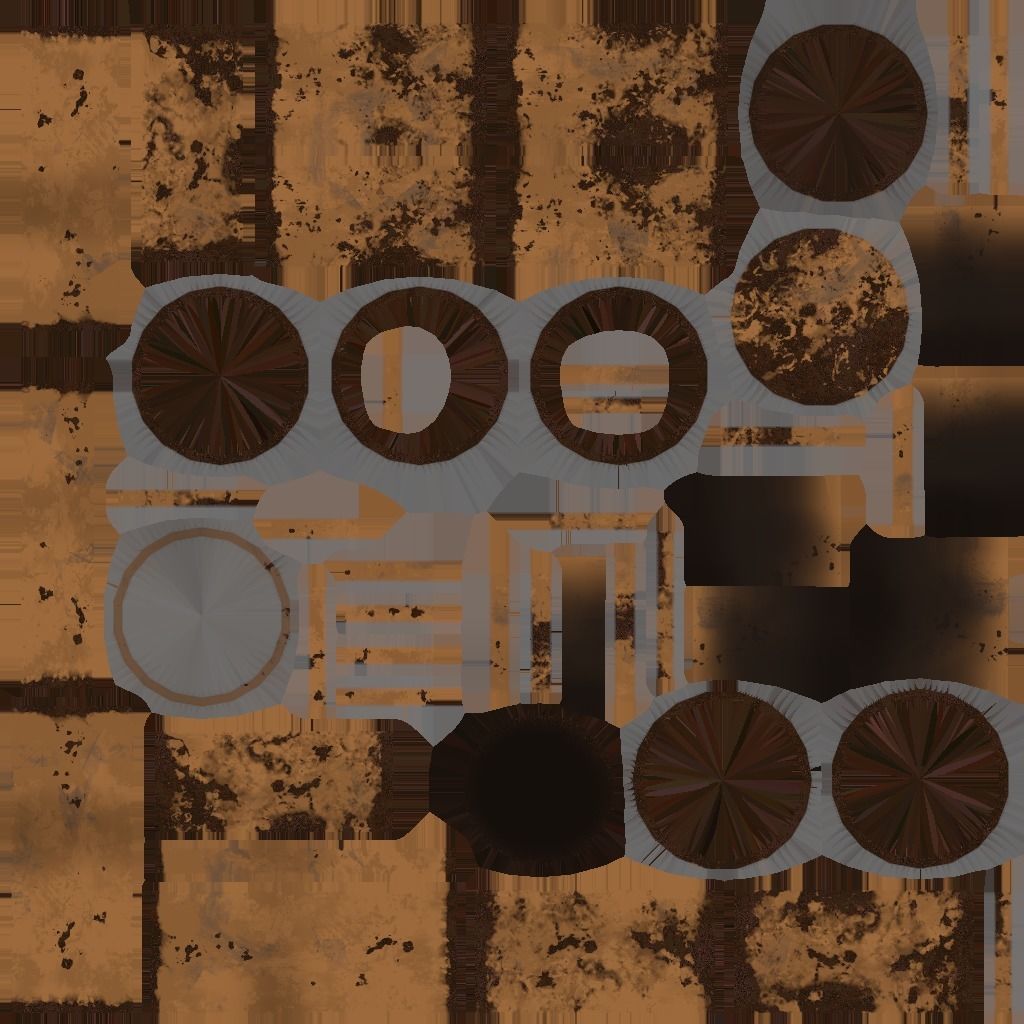 Industrial Pipes Low-poly 3D model_5