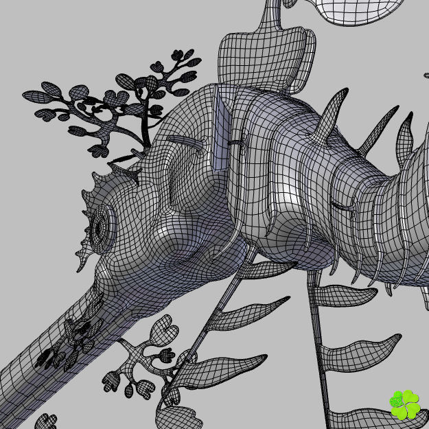 Leafy sea dragon rigged 3D model_38