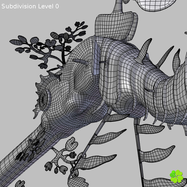 Leafy sea dragon rigged 3D model_39