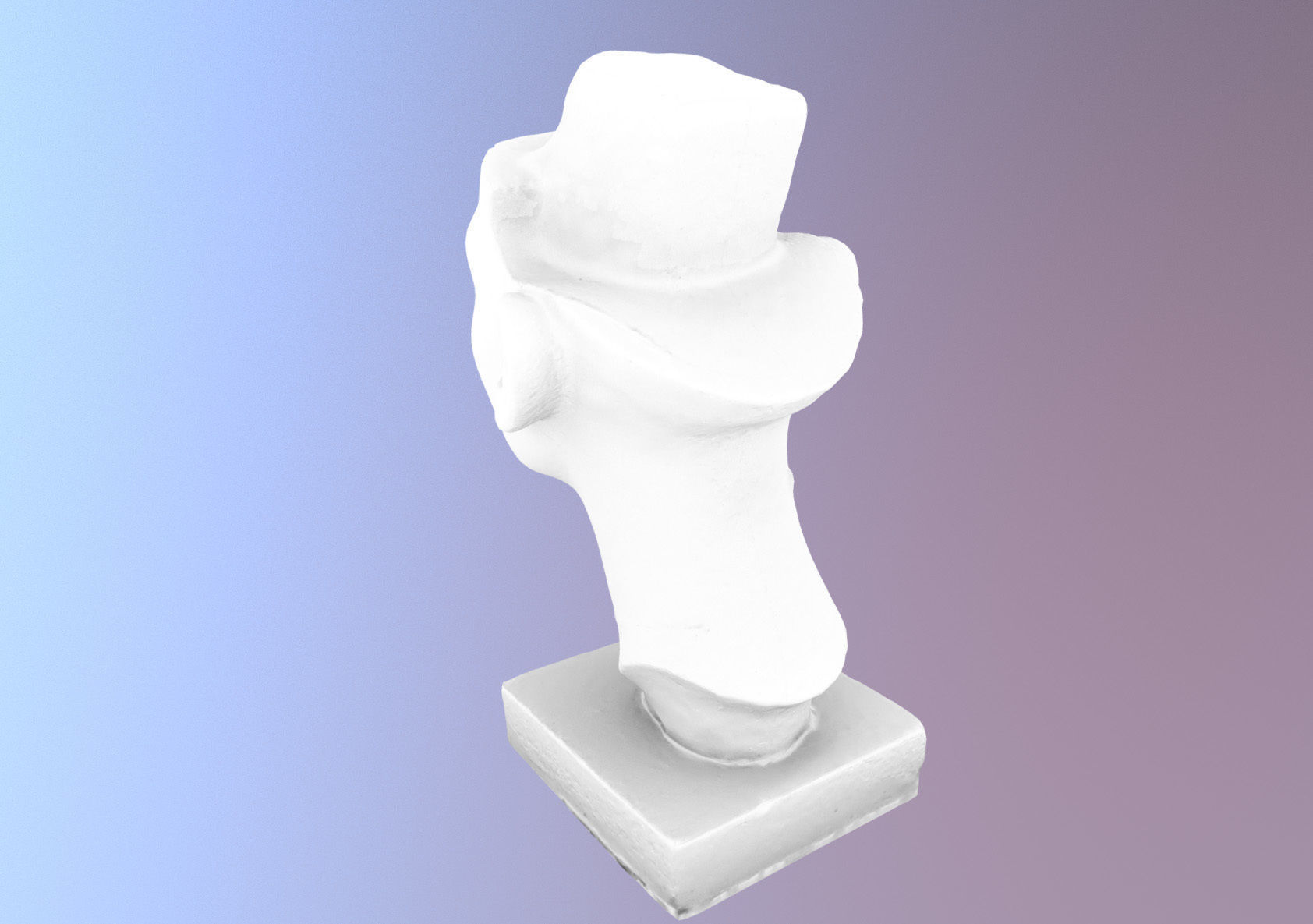 Photorealistic Crown less Head of queen Nefertiti 3D model_15