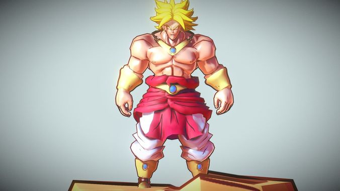 Broly legendary super saiyan Free low-poly 3D model