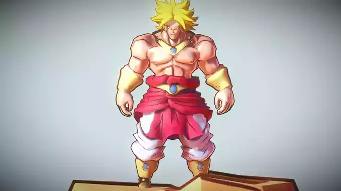 Broly legendary super saiyan Free low-poly 3D model
