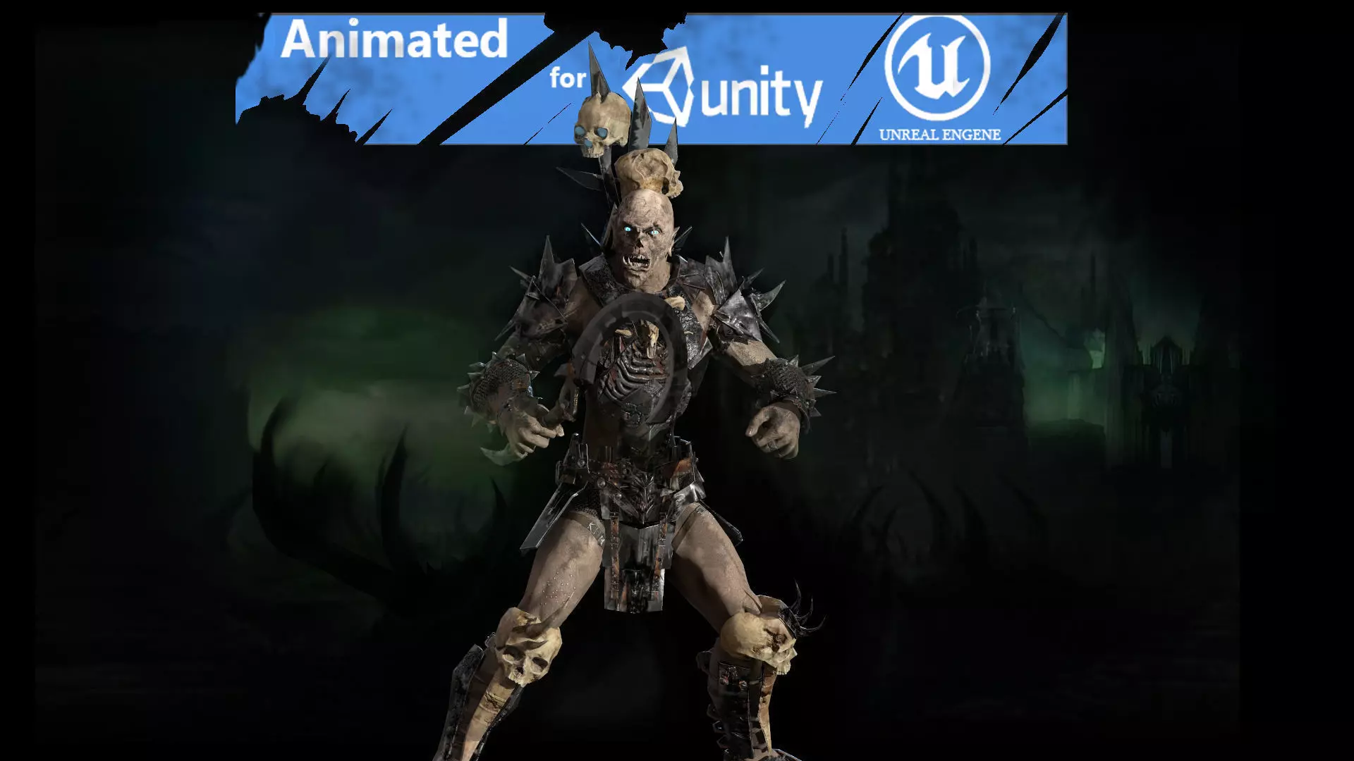 Ork necromancer Low-poly 3D model_0