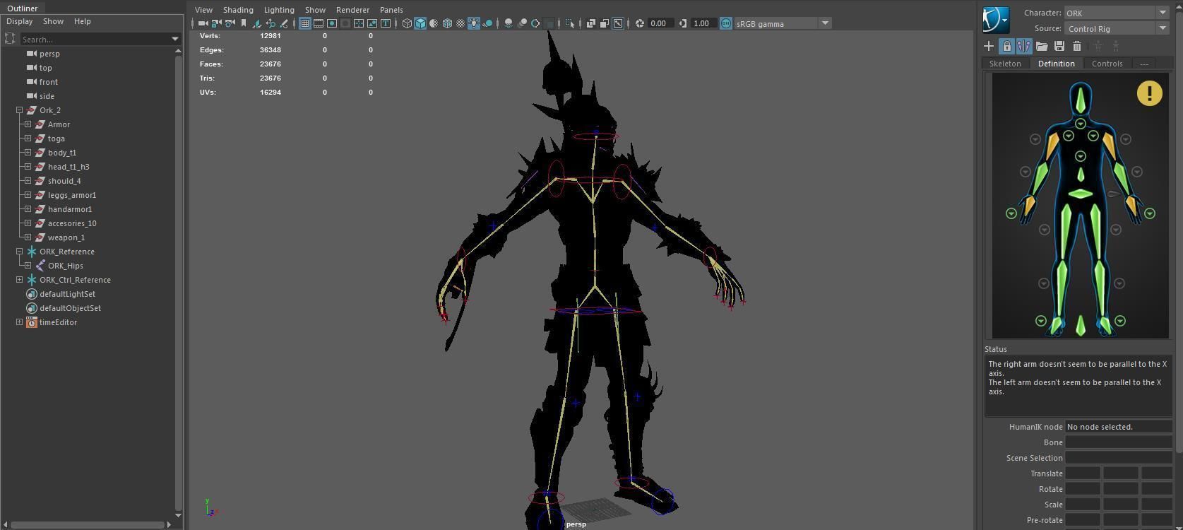Ork necromancer Low-poly 3D model_5