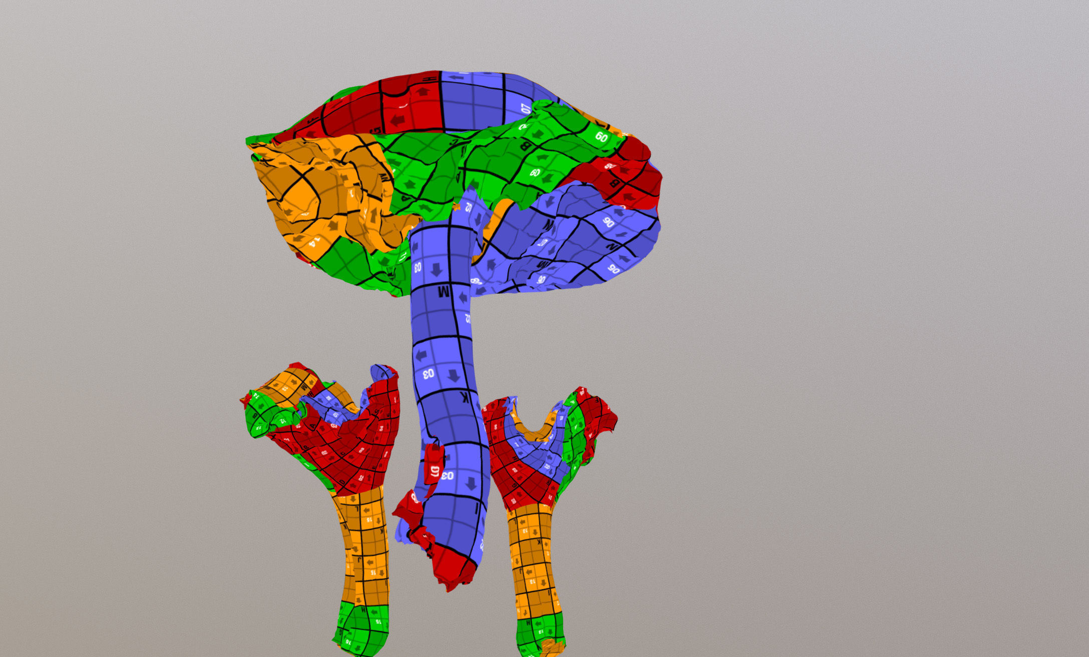 Photorealistic mushrooms Leccinum scabrum and Cantharellus 3D model_9