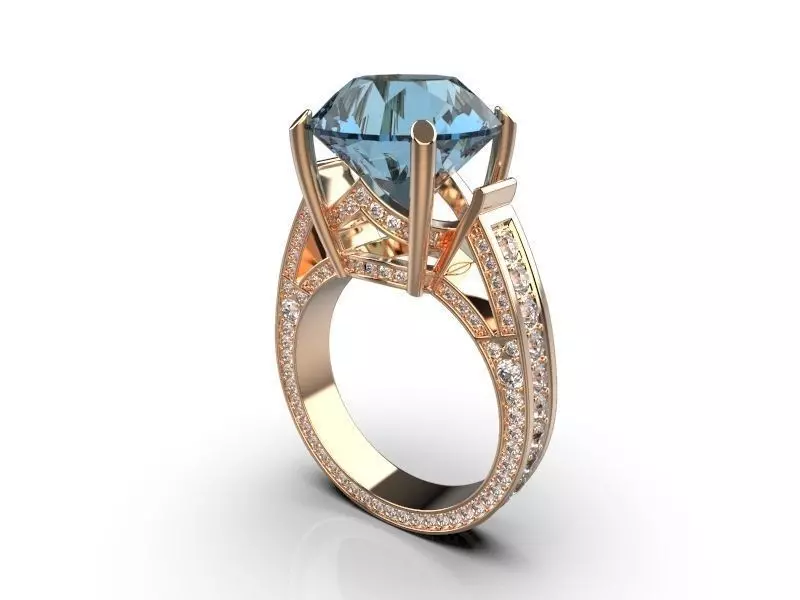 Beautiful engagement ring 3D print model_0
