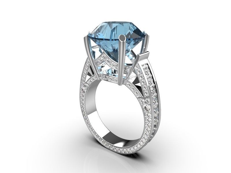 Beautiful engagement ring 3D print model_1