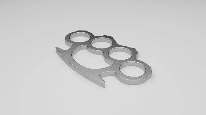 Knuckle Dusters 3D Model - 4 Different Types -