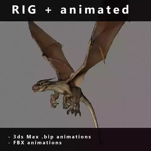 Desert Dragon Low-poly 3D model