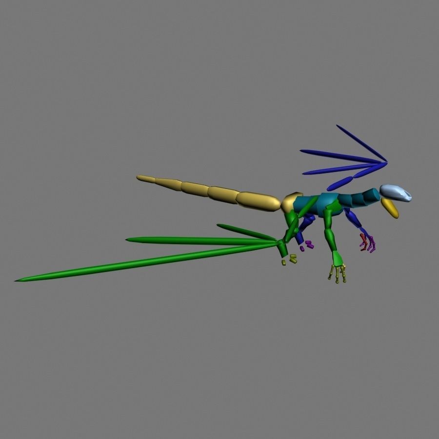 Desert Dragon Low-poly 3D model_4