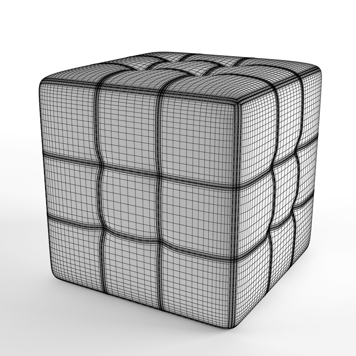 Urban Unity Dario Cube Ottoman 3D model_2
