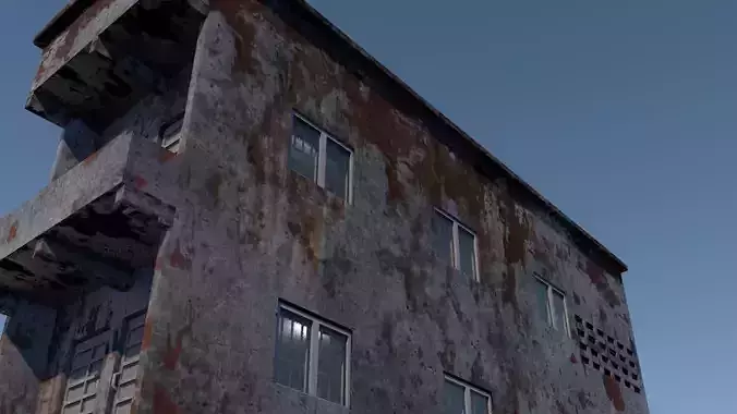 Dirty two storey shop building