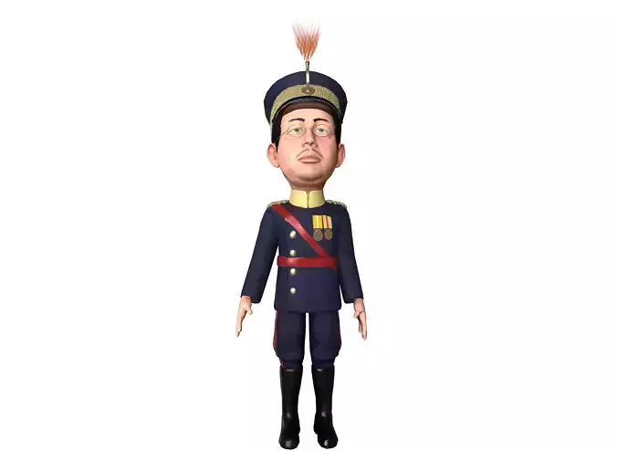 Emperor Hirohito rigged animated low poly 3d character  Low-poly 3D model Emperor Hirohito rigged animated low poly 3d character  Low-poly 3D model
